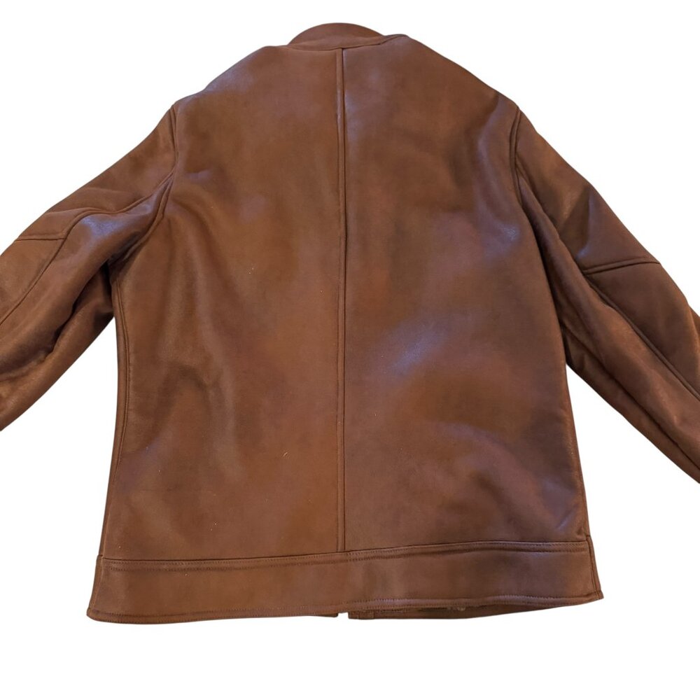 Like new! BUFFALO David Bitton Faux Leather Shearling Coat Size Large - Picture 12 of 13